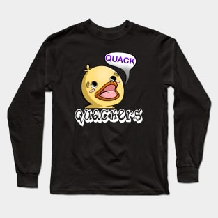 Quackers, Duck Quack, Baby Duck, Twitch Streamer Emote Long Sleeve T-Shirt
